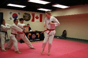 Image of Paul trying until he breaks his board